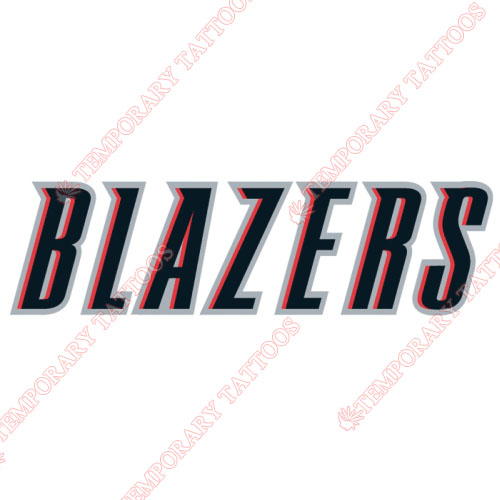 Portland Trail Blazers Customize Temporary Tattoos Stickers NO.1171